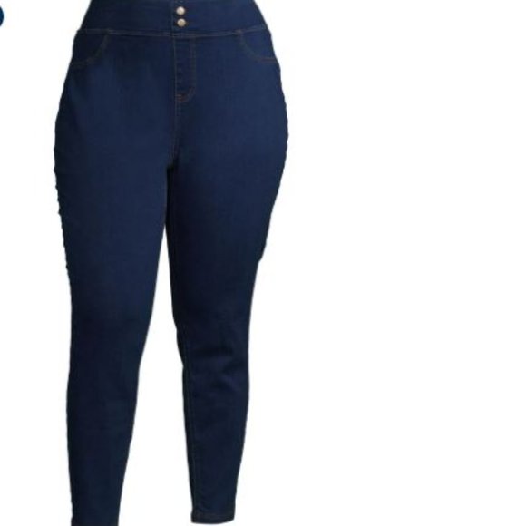 Terra & Sky Women's Plus Size Tummy Control Jeggings Skinny - Picture 4 of 5